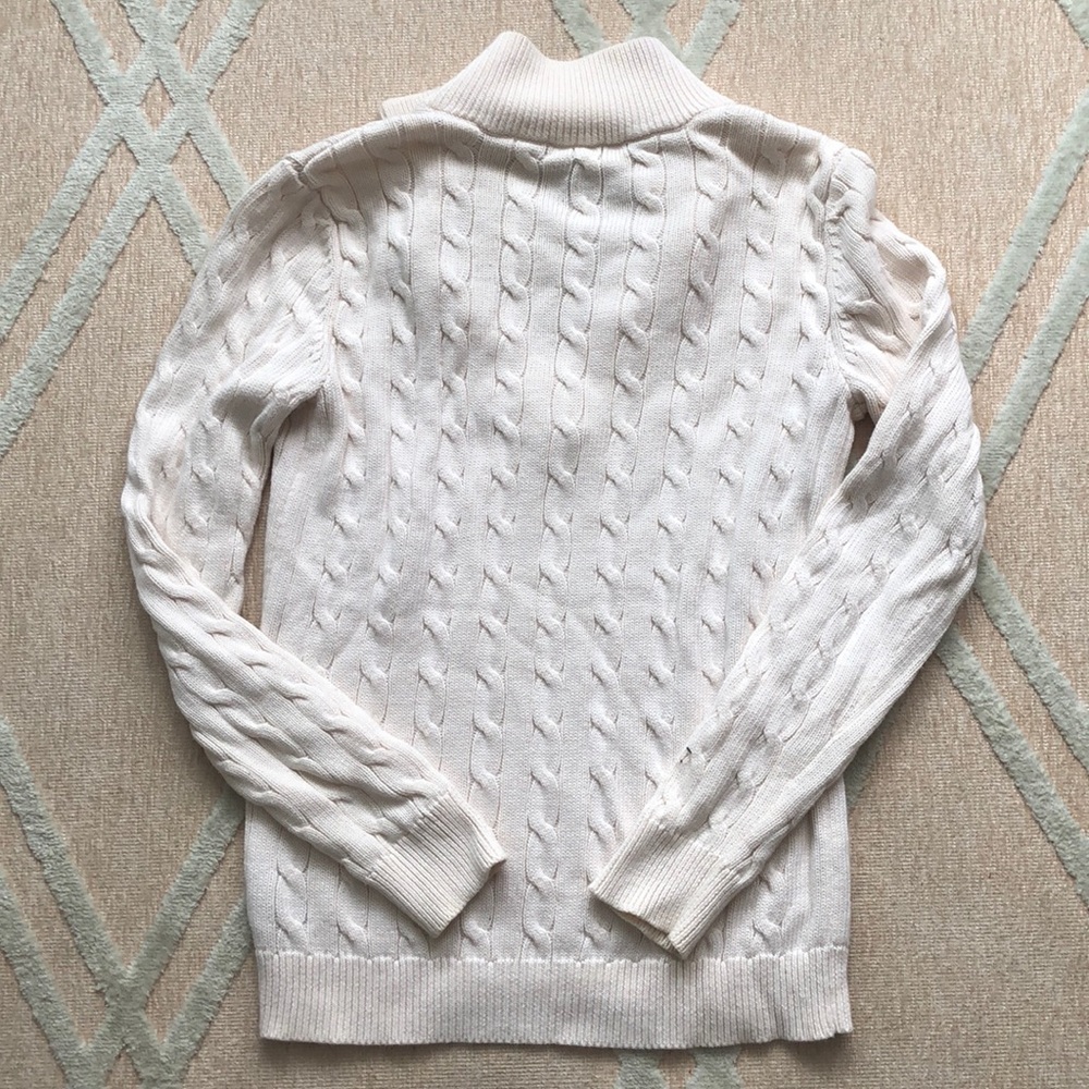 Lauren Ralph Lauren Cream Cable Pullover Sweater - Picture 4 of 4